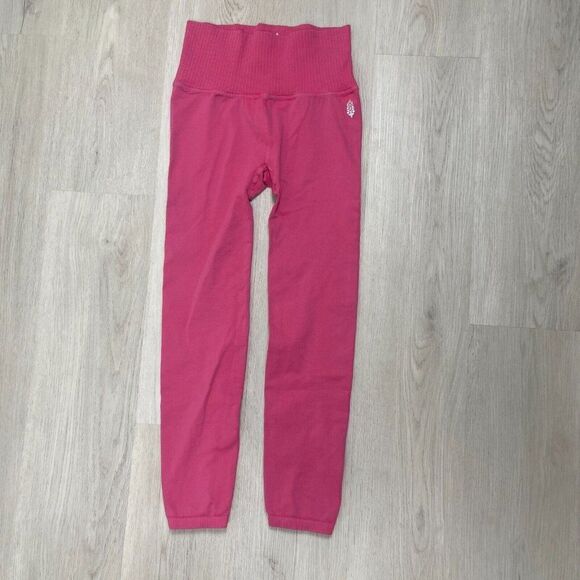 Free People Movement Good Karma Leggings Womens M/L Pink  High Waisted - Picture 1 of 3